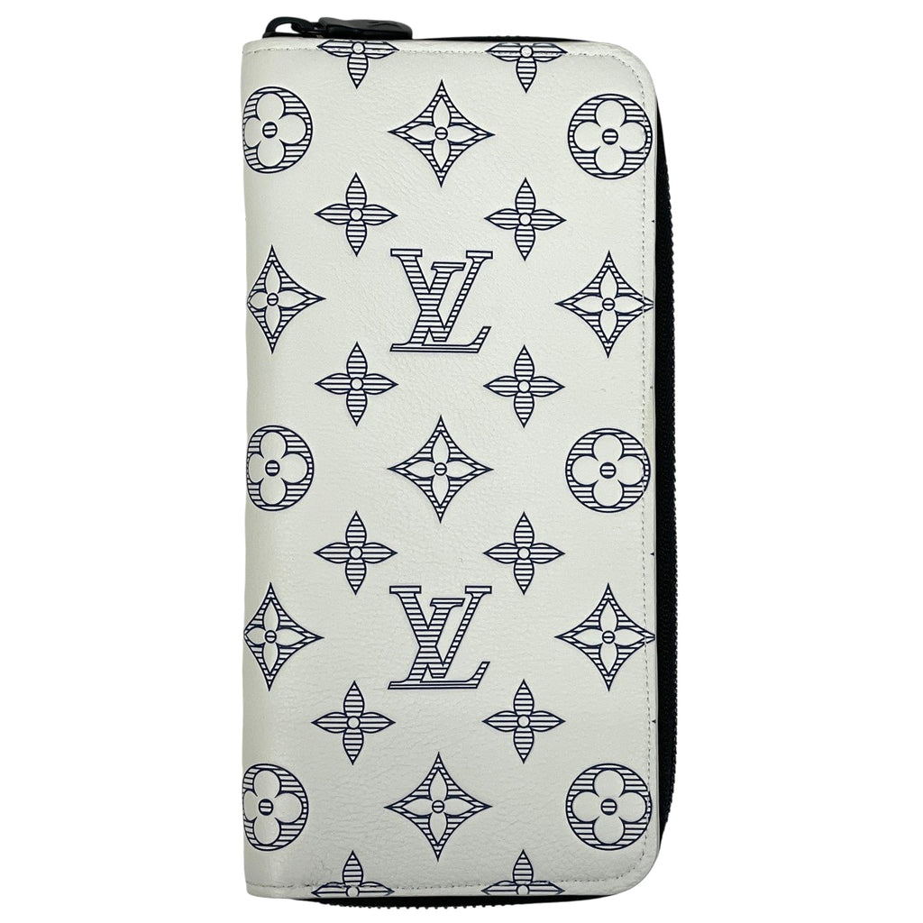 ルイ・ヴィトン ジッピーウォレット ヴェルティカル ラウンドファスナー モノグラムシャドウ 長財布 モノグラム ホワイト M83381 メンズ 【中古】brbag