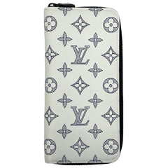 ルイ・ヴィトン ジッピーウォレット ヴェルティカル ラウンドファスナー モノグラムシャドウ 長財布 モノグラム ホワイト M83381 メンズ 【中古】brbag