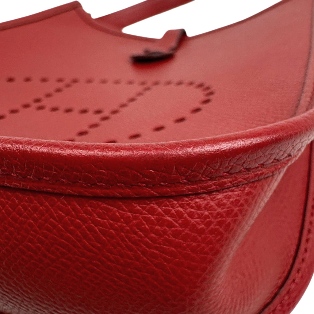 エルメス ミニエヴリン TPM ショートストラップ ハンドバッグ ヴォーエプソン ルージュガランス レディース 【中古】brbag