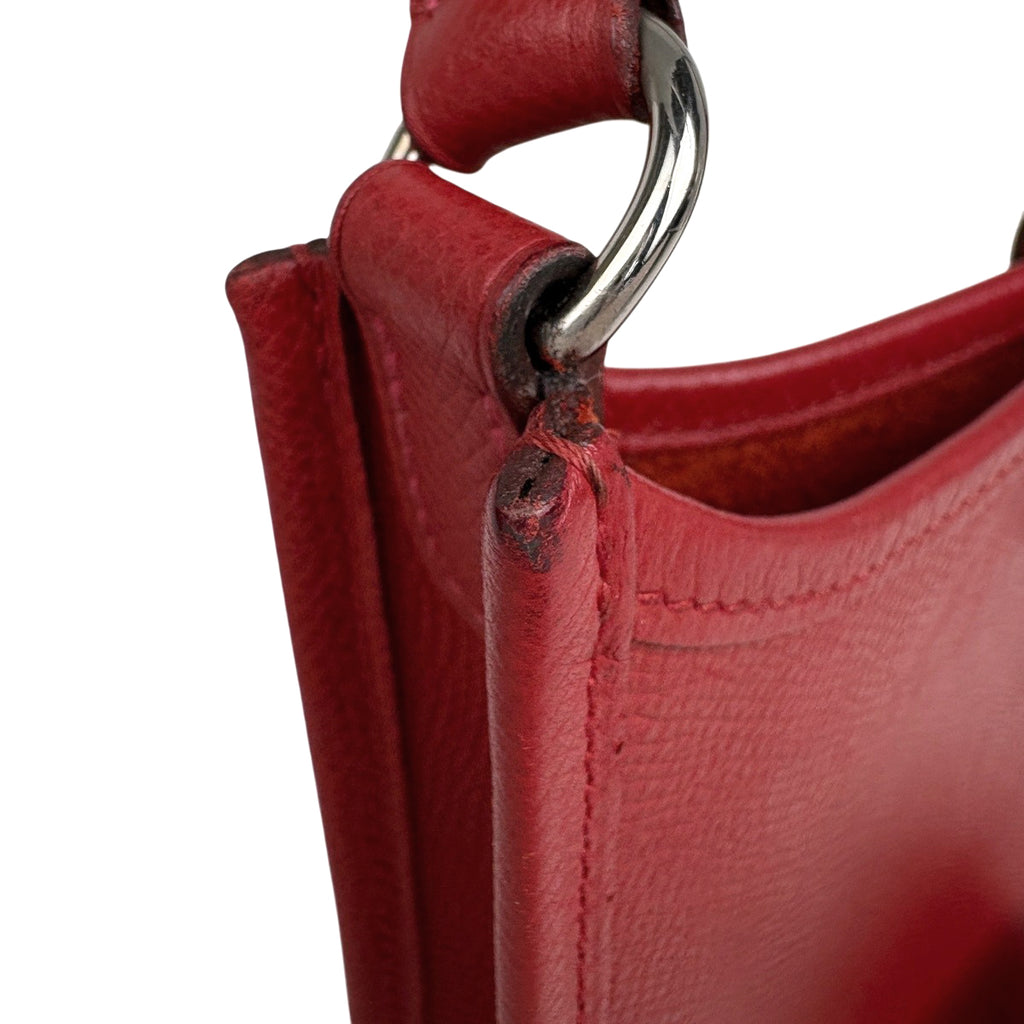 エルメス ミニエヴリン TPM ショートストラップ ハンドバッグ ヴォーエプソン ルージュガランス レディース 【中古】brbag