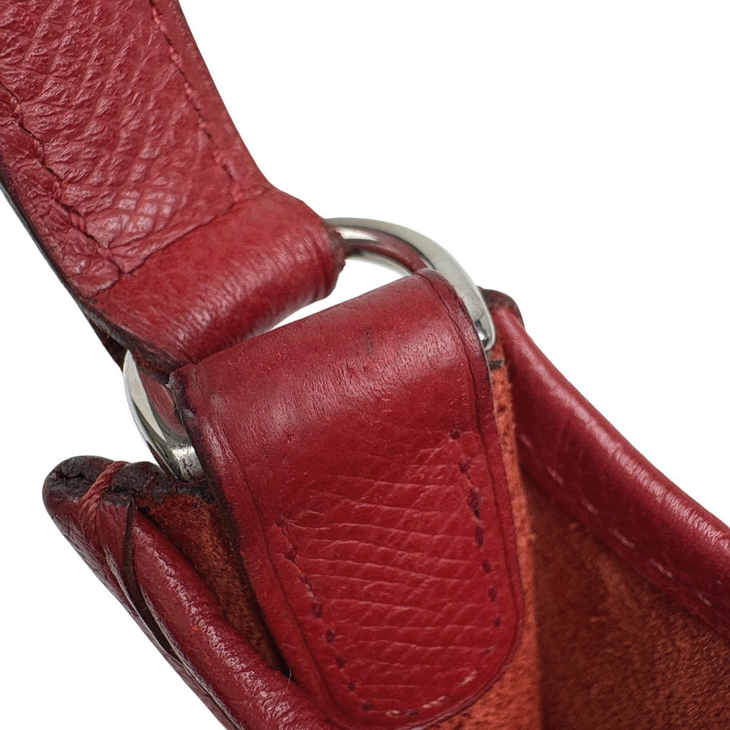 エルメス ミニエヴリン TPM ショートストラップ ハンドバッグ ヴォーエプソン ルージュガランス レディース 【中古】brbag