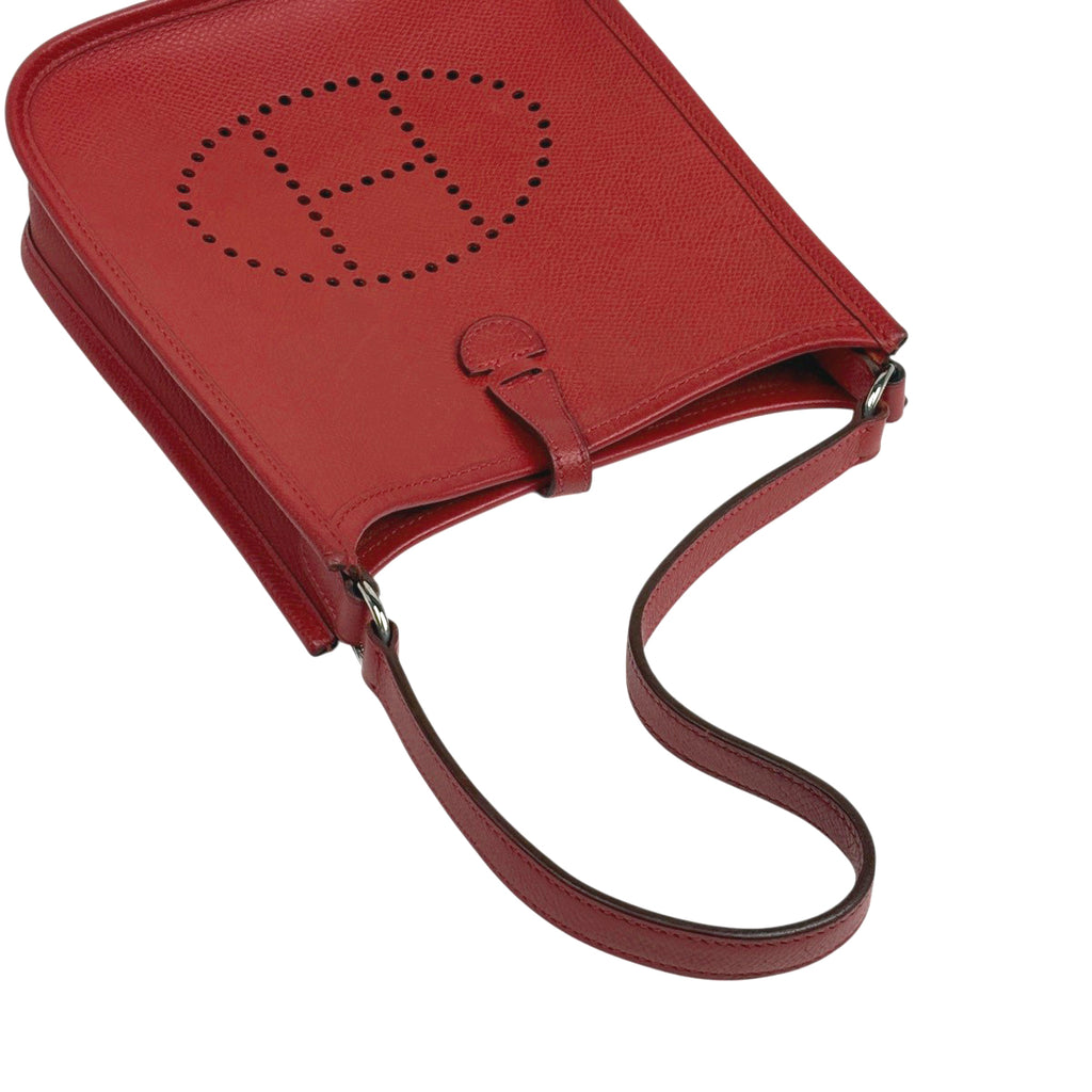 エルメス ミニエヴリン TPM ショートストラップ ハンドバッグ ヴォーエプソン ルージュガランス レディース 【中古】brbag