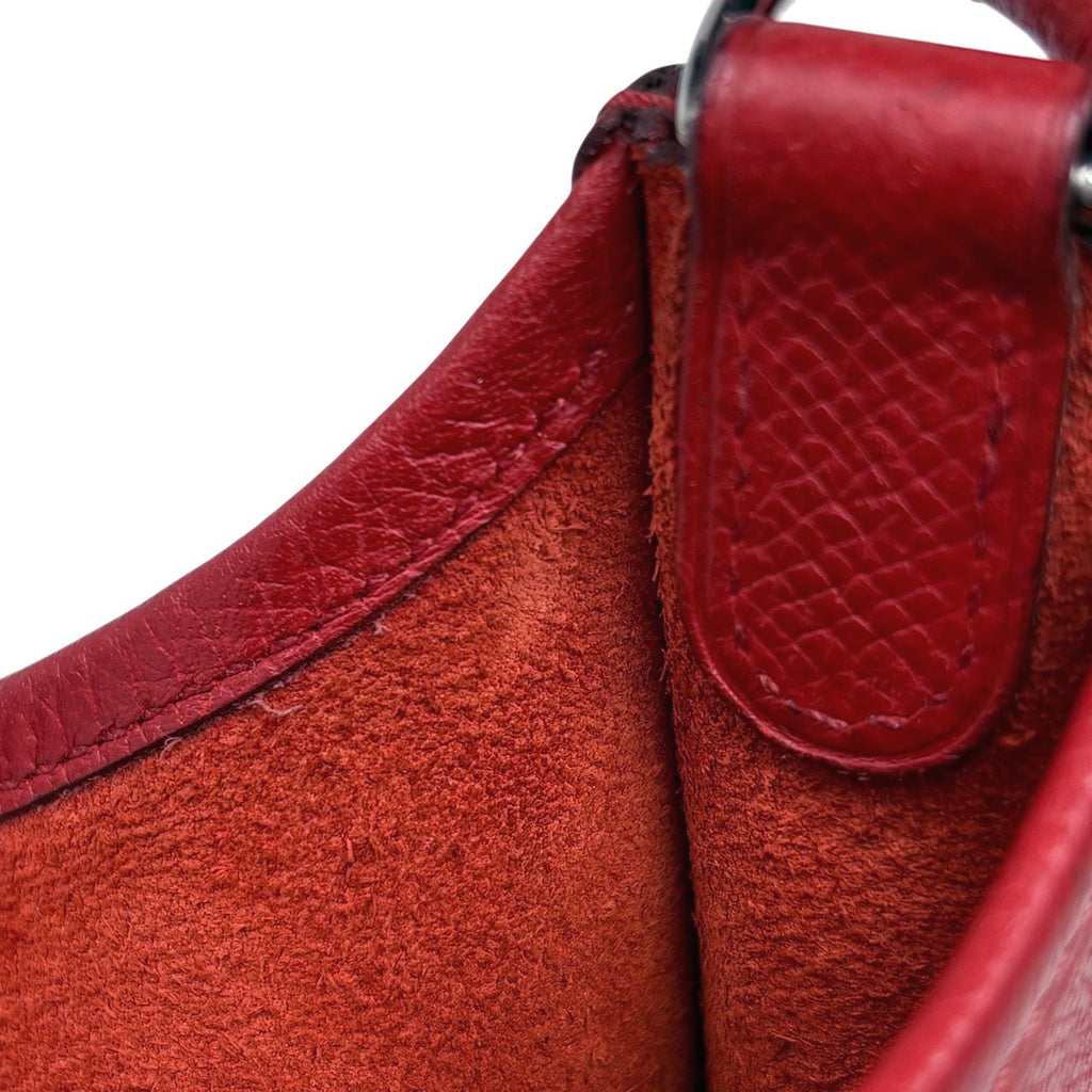 エルメス ミニエヴリン TPM ショートストラップ ハンドバッグ ヴォーエプソン ルージュガランス レディース 【中古】brbag