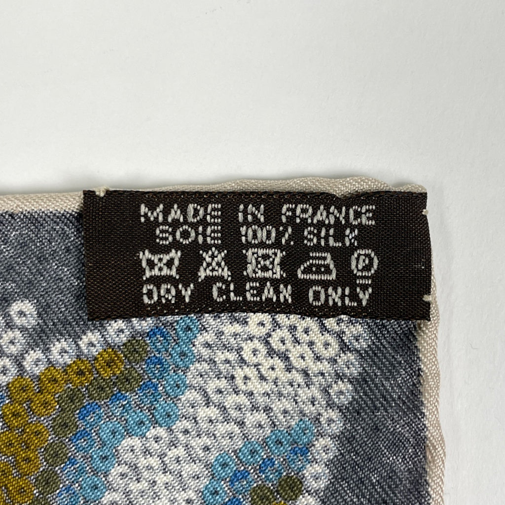 エルメス カレ 90 L’Arbre du Vent 風の大樹 スカーフ シルク ネイビー マルチカラー レディース 【中古】brbag