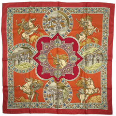 エルメス カレ90 正義の騎士の勝利 スカーフ レディース 中古 brbag