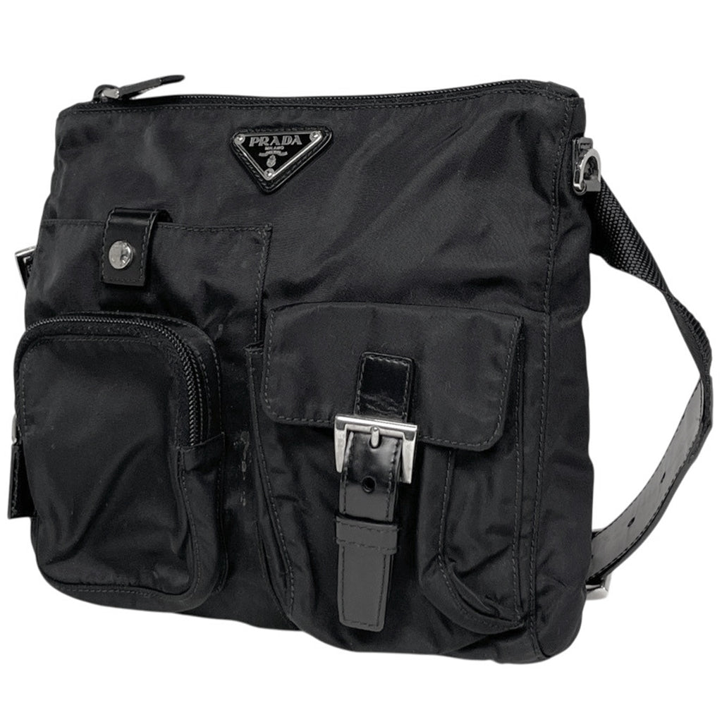 プラダ ロゴプレート ショルダーバッグ ウエストバッグ ボディバッグ ナイロン ネロ(ブラック) レディース 【中古】brbag