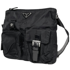 プラダ ロゴプレート ショルダーバッグ ウエストバッグ ボディバッグ ナイロン ネロ(ブラック) レディース 【中古】brbag