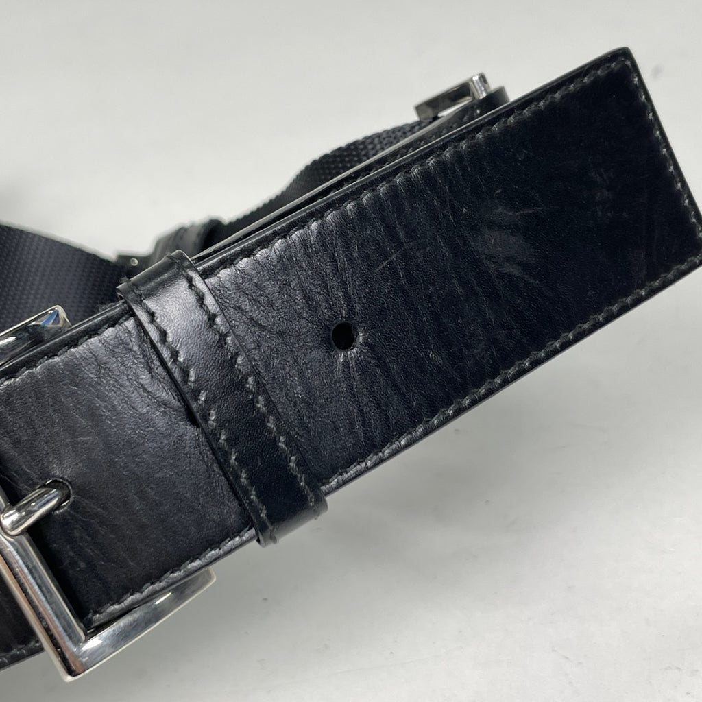 プラダ ロゴプレート ショルダーバッグ ウエストバッグ ボディバッグ ナイロン ネロ(ブラック) レディース 【中古】brbag