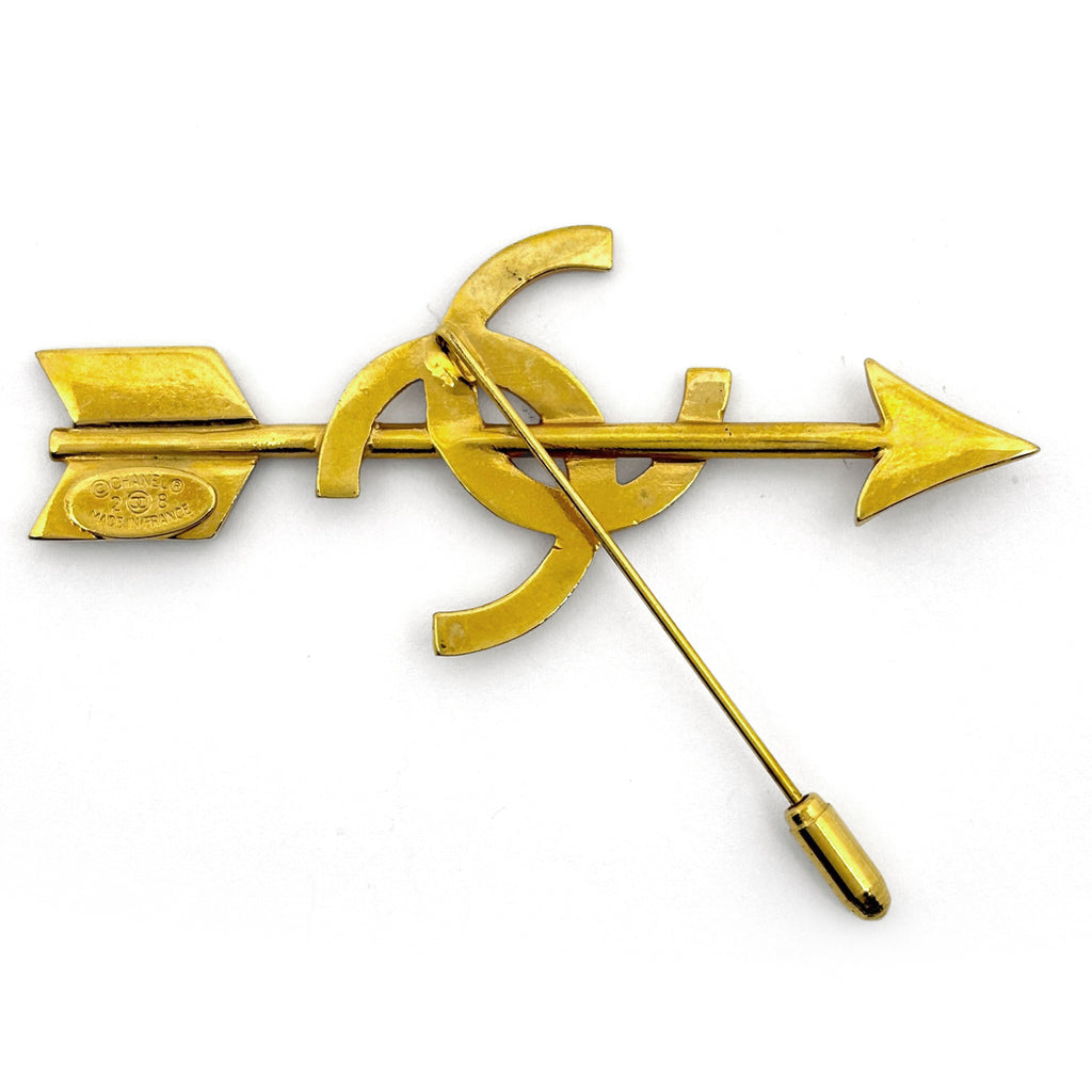 シャネル ココマーク ブローチ アロー ブローチ GP ゴールド レディース 【中古】bracc