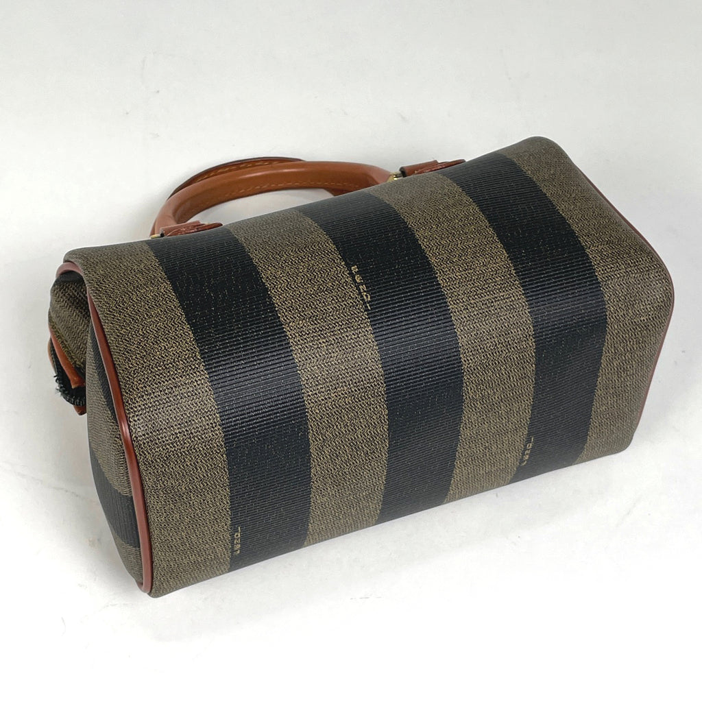 フェンディ ペカン柄 ハンドバッグ ミニ ボストン 2WAY ショルダーバッグ ハンドバッグ コーティングキャンバス ブラウン レディース 【中古】brbag