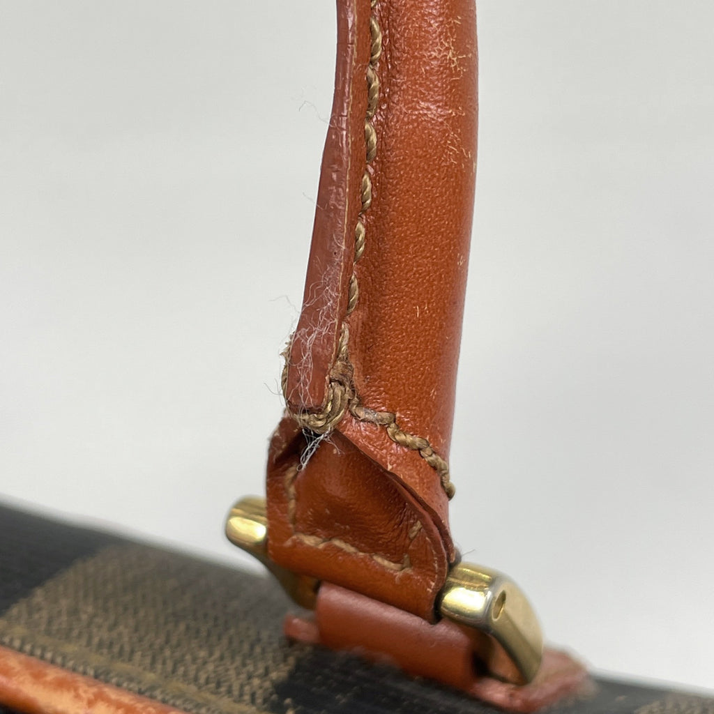 フェンディ ペカン柄 ハンドバッグ ミニ ボストン 2WAY ショルダーバッグ ハンドバッグ コーティングキャンバス ブラウン レディース 【中古】brbag