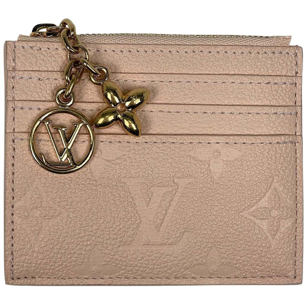 ルイ・ヴィトン ポルト カルト フローラ コインケース カードケース モノグラムアンプラント シャマロウピンク M83221 レディース 【中古】brbag