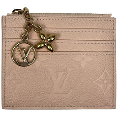 ルイ・ヴィトン ポルト カルト フローラ コインケース カードケース モノグラムアンプラント シャマロウピンク M83221 レディース 【中古】brbag