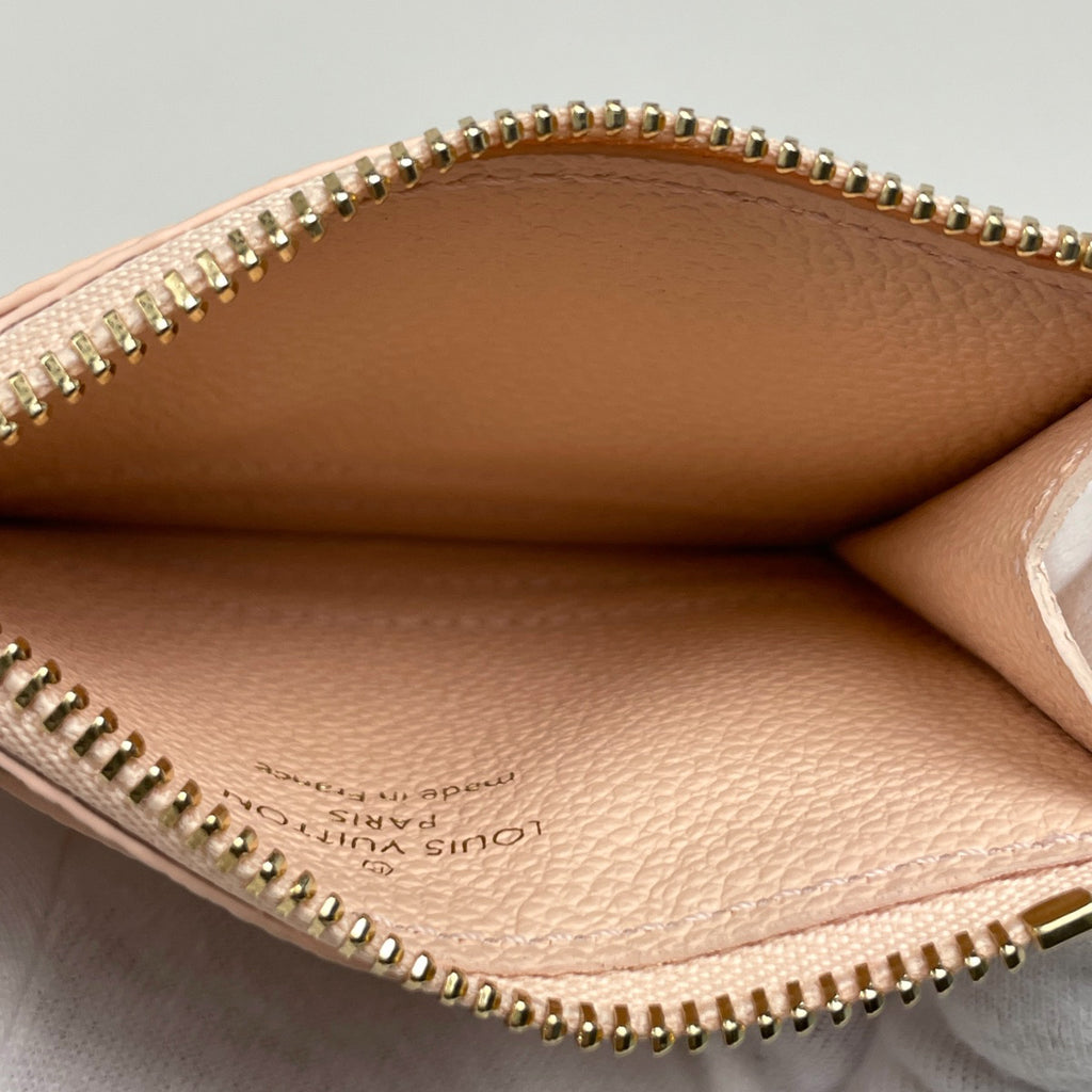 ルイ・ヴィトン ポルト カルト フローラ コインケース カードケース モノグラムアンプラント シャマロウピンク M83221 レディース 【中古】brbag