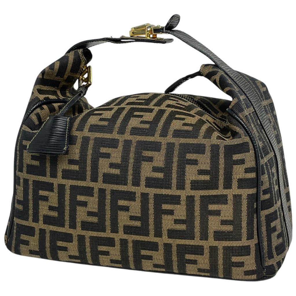 フェンディ ズッカ柄 ハンドバッグ バニティ ハンドバッグ キャンバス ブラウン 55650 レディース 【中古】brbag