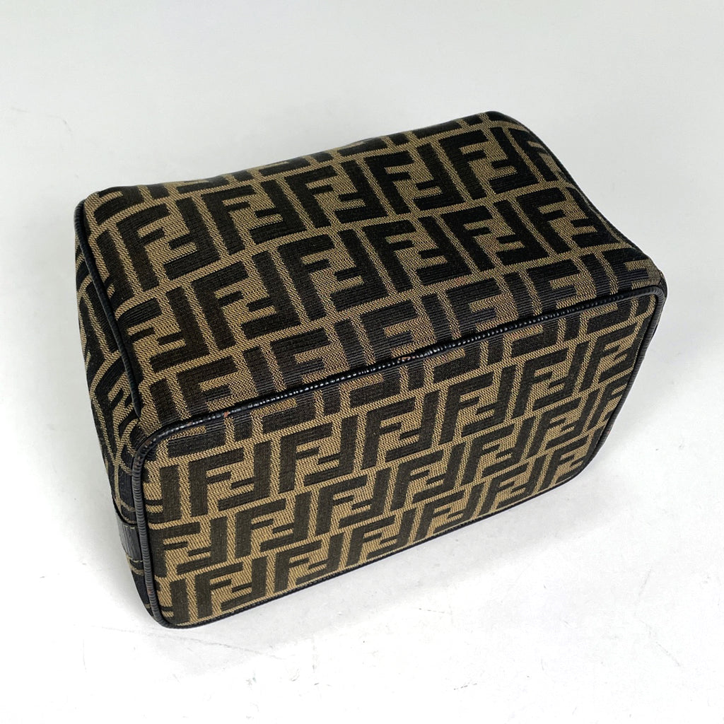 フェンディ ズッカ柄 ハンドバッグ バニティ ハンドバッグ キャンバス ブラウン 55650 レディース 【中古】brbag