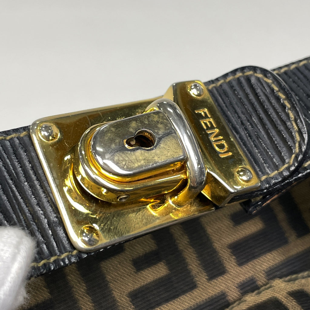 フェンディ ズッカ柄 ハンドバッグ バニティ ハンドバッグ キャンバス ブラウン 55650 レディース 【中古】brbag