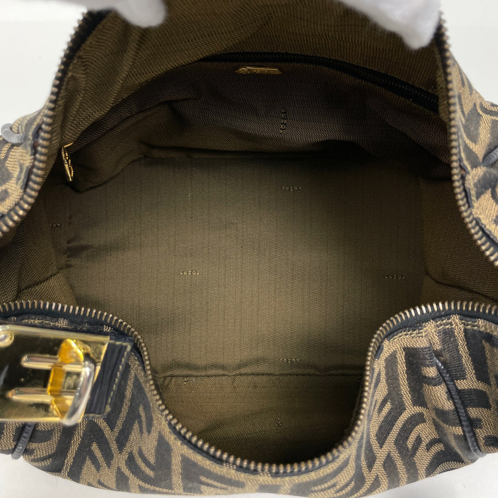 フェンディ ズッカ柄 ハンドバッグ バニティ ハンドバッグ キャンバス ブラウン 55650 レディース 【中古】brbag