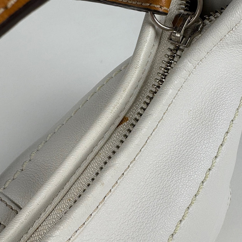 コーチ ロゴ ハンドバッグ 手提げ ショルダーバッグ ハンドバッグ レザー ホワイト 9541 レディース 【中古】brbag