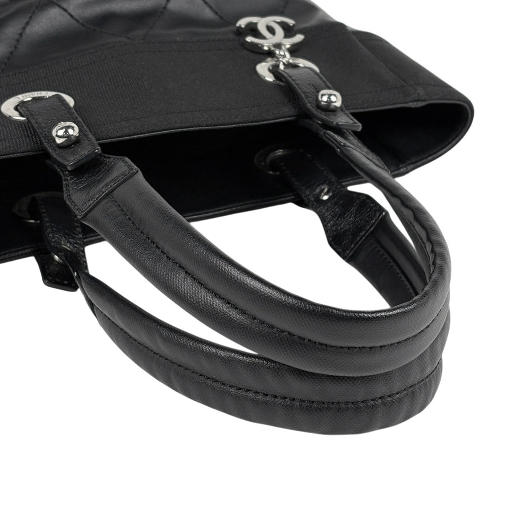 シャネル パリビアリッツ トート PM ココマーク ハンドバッグ ハンドバッグ コーティングキャンバス ブラック A34208 レディース 【中古】brbag