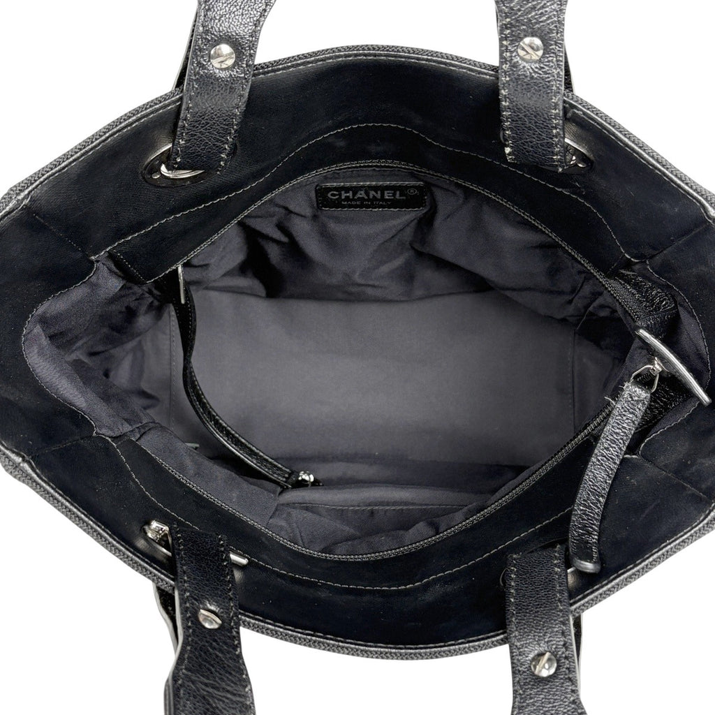 シャネル パリビアリッツ トート PM ココマーク ハンドバッグ ハンドバッグ コーティングキャンバス ブラック A34208 レディース 【中古】brbag