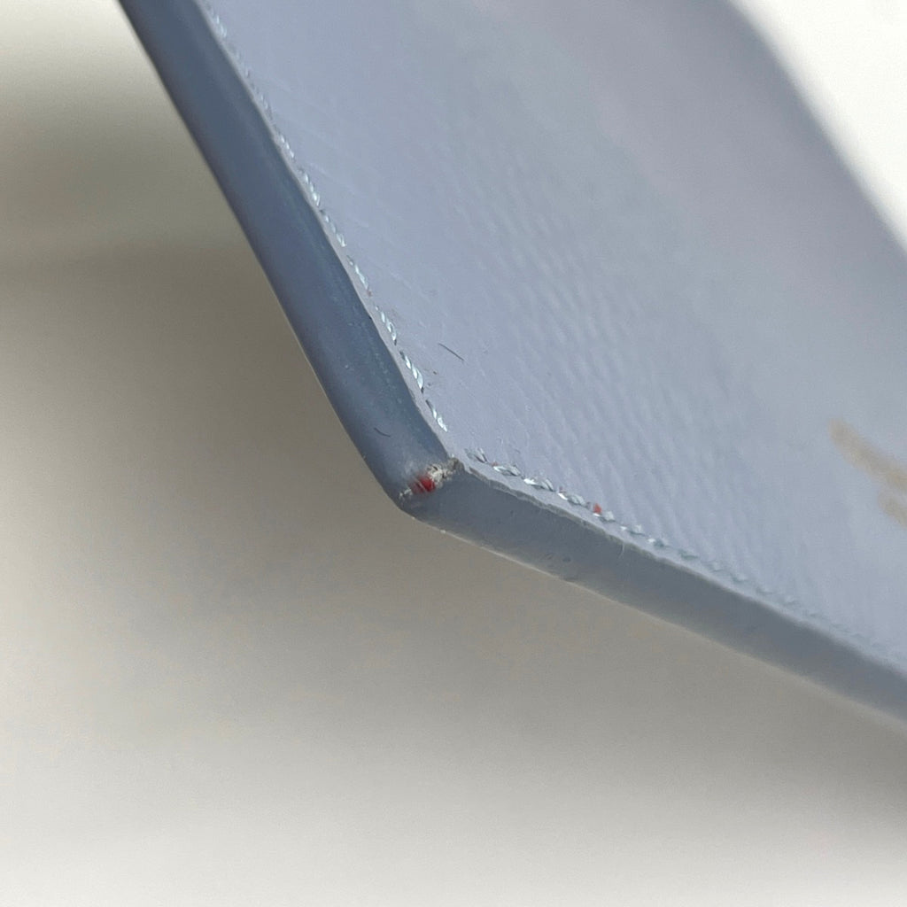 セリーヌ ロゴ コインケース カードケース カード入れ 小銭入れ コインケース レザー ライトブルー レディース 【中古】brbag