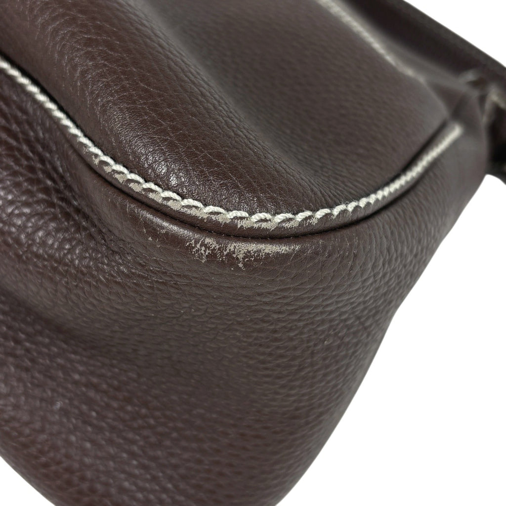 シャネル ロゴ ショルダーバッグ ワンショルダー フリンジ タッセル ショルダーバッグ レザー ブラウン レディース 【中古】brbag