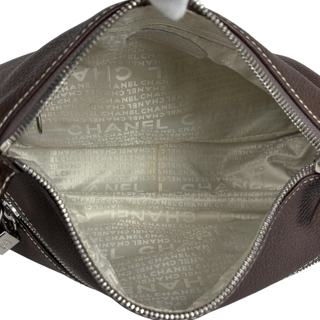 シャネル ロゴ ショルダーバッグ ワンショルダー フリンジ タッセル ショルダーバッグ レザー ブラウン レディース 【中古】brbag