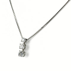 メレダイヤ デザインネックレス プラチナ ペンダント ネックレス Pt900 Pt850 ダイヤモンド レディース ノンブランドジュエリー 【中古】nbjwl