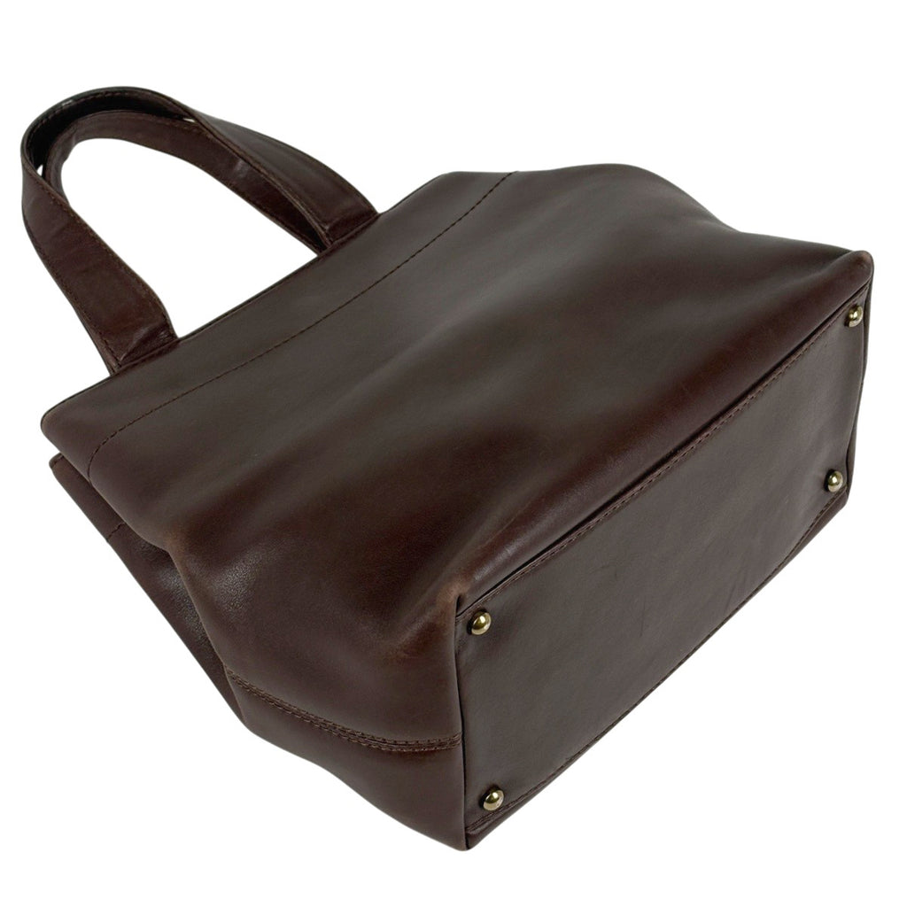 シャネル ココマーク ハンドバッグ 2WAY ショルダーバッグ ターンロック ハンドバッグ レザー ブラウン レディース 【中古】brbag