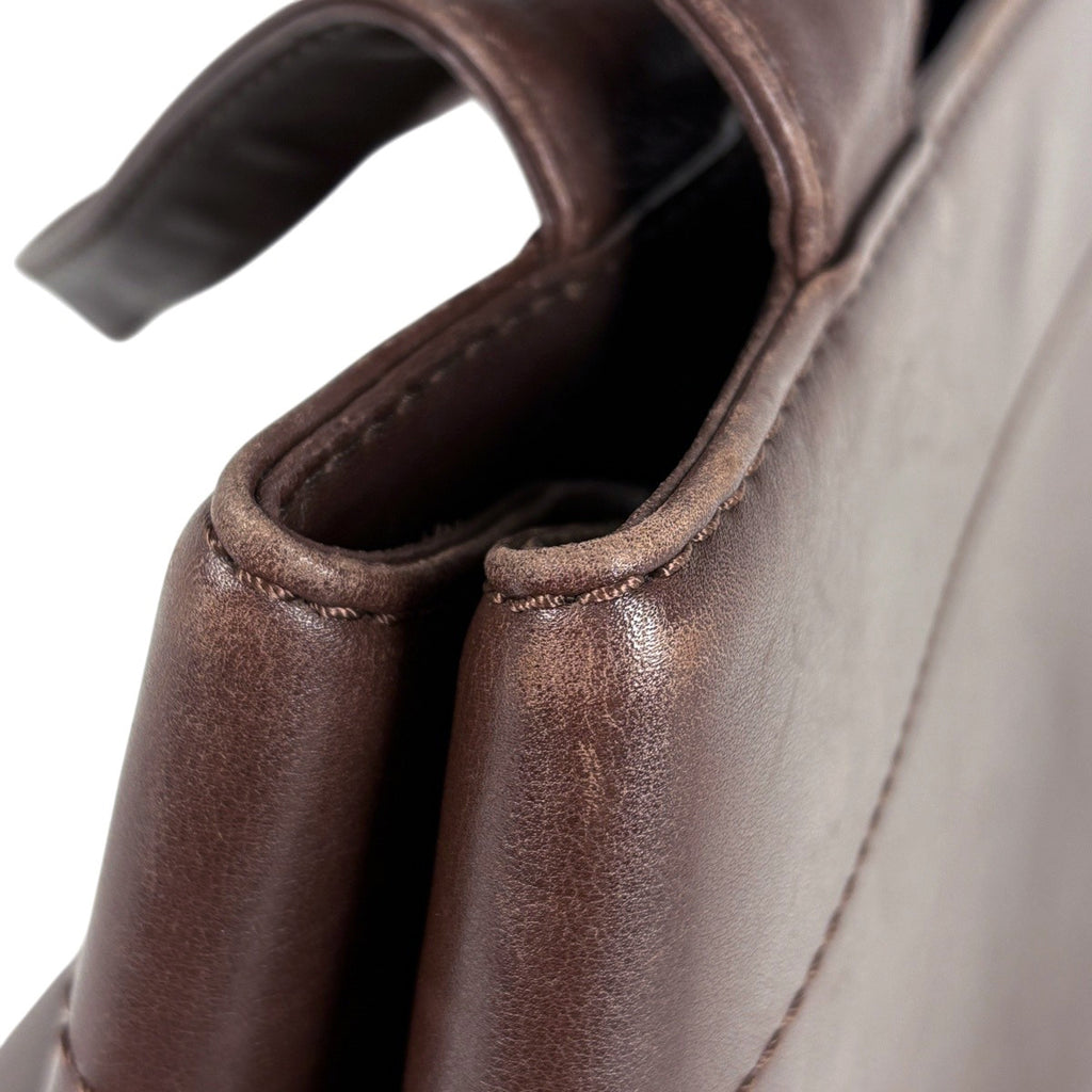 シャネル ココマーク ハンドバッグ 2WAY ショルダーバッグ ターンロック ハンドバッグ レザー ブラウン レディース 【中古】brbag