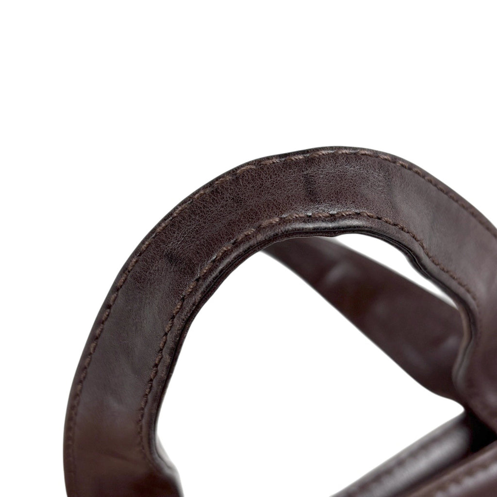 シャネル ココマーク ハンドバッグ 2WAY ショルダーバッグ ターンロック ハンドバッグ レザー ブラウン レディース 【中古】brbag