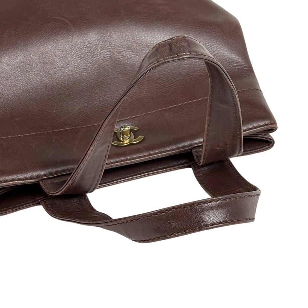 シャネル ココマーク ハンドバッグ 2WAY ショルダーバッグ ターンロック ハンドバッグ レザー ブラウン レディース 【中古】brbag