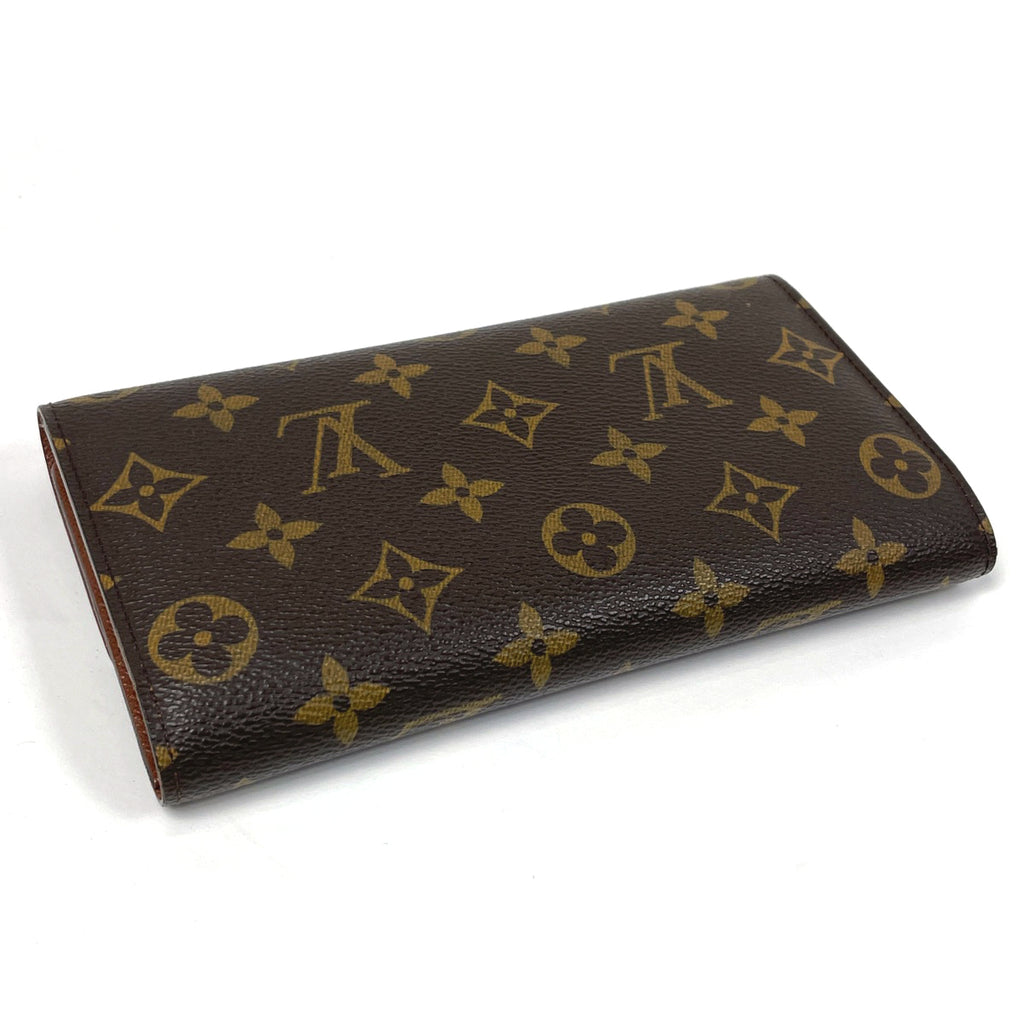 ルイ・ヴィトン ポルトフォイユ インターナショナル 札入れ 小銭入れ 三つ折り 長財布 モノグラム ブラウン M61217 レディース 【中古】brbag