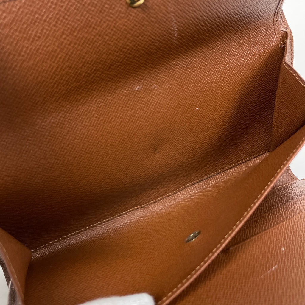 ルイ・ヴィトン ポルトフォイユ インターナショナル 札入れ 小銭入れ 三つ折り 長財布 モノグラム ブラウン M61217 レディース 【中古】brbag