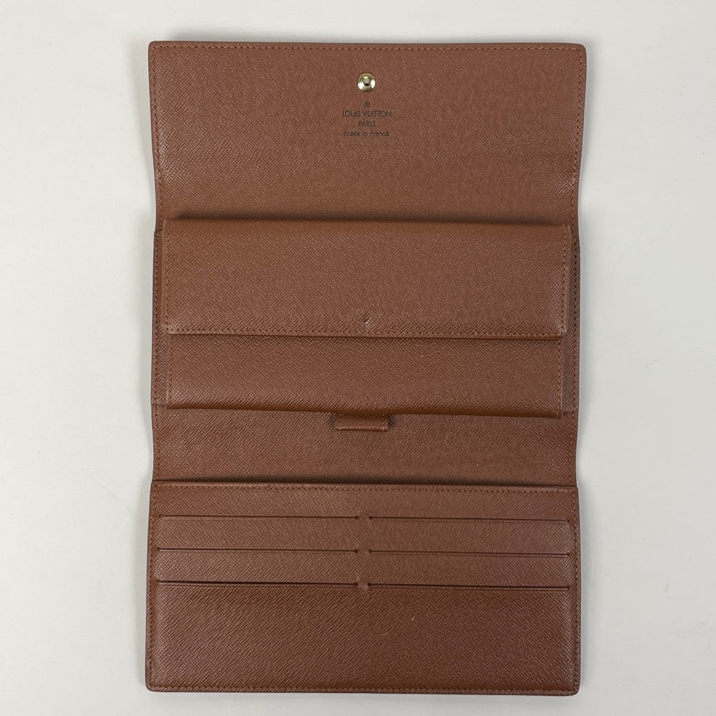 ルイ・ヴィトン ポルトフォイユ インターナショナル 札入れ 小銭入れ 三つ折り 長財布 モノグラム ブラウン M61217 レディース 【中古】brbag