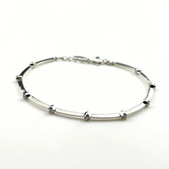 ヴァンドーム青山 メレダイヤ デザインブレスレット 腕輪 ブレスレット K18 750 ダイヤモンド レディース ブランドジュエリー 【中古】brjwl