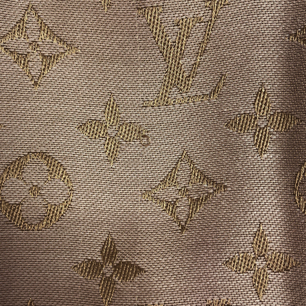 ルイ・ヴィトン ショール モノグラム ネオ デニム ストール フリンジ ジャカード ショール シルク ウール ベージュローズ レディース 【中古】brbag