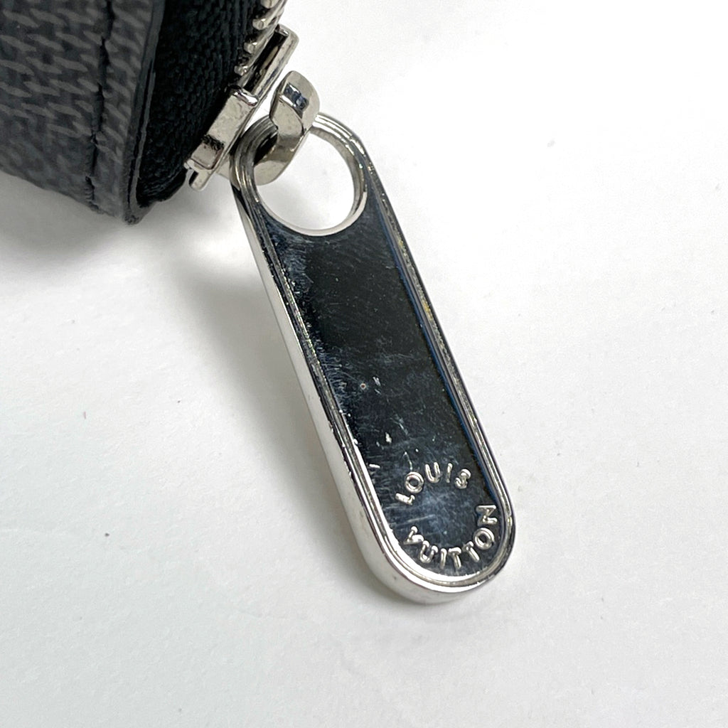 ルイ・ヴィトン ジッピー コインパース カードケース 名刺入れ ラウンドジップ ラウンドファスナー コインケース ダミエグラフィット ブラック N63076 メンズ 【中古】brbag