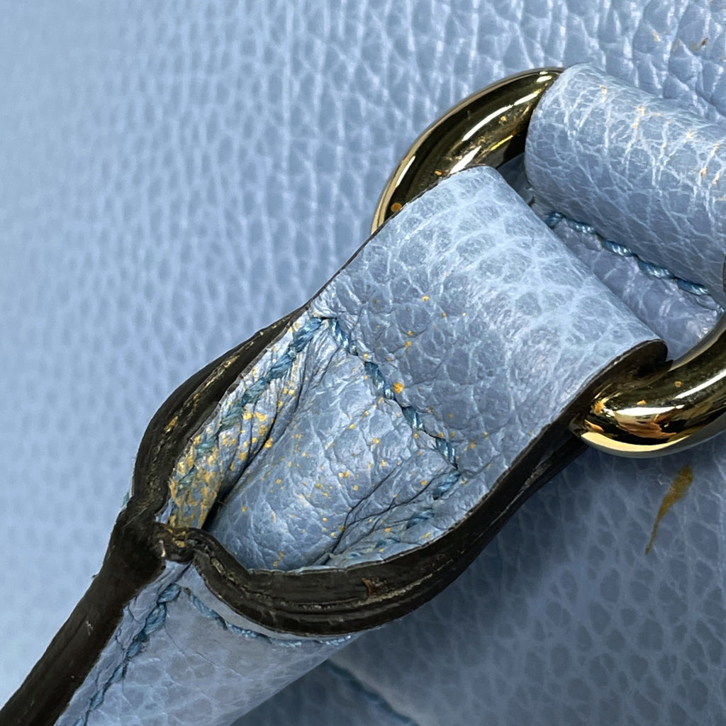 グッチ インターロッキングG ハンドバッグ 2WAY ショルダーバッグ ハンドバッグ レザー ライトブルー 449651 レディース 【中古】brbag