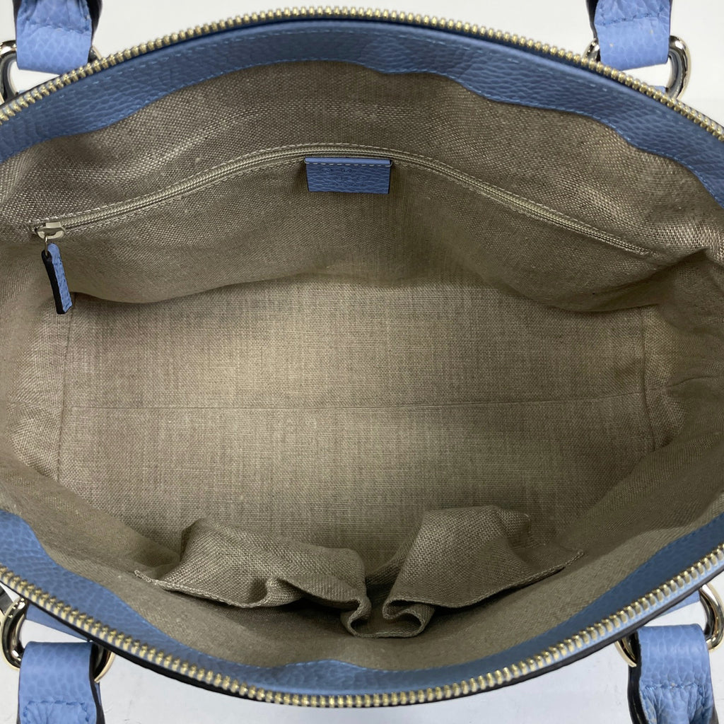 グッチ インターロッキングG ハンドバッグ 2WAY ショルダーバッグ ハンドバッグ レザー ライトブルー 449651 レディース 【中古】brbag