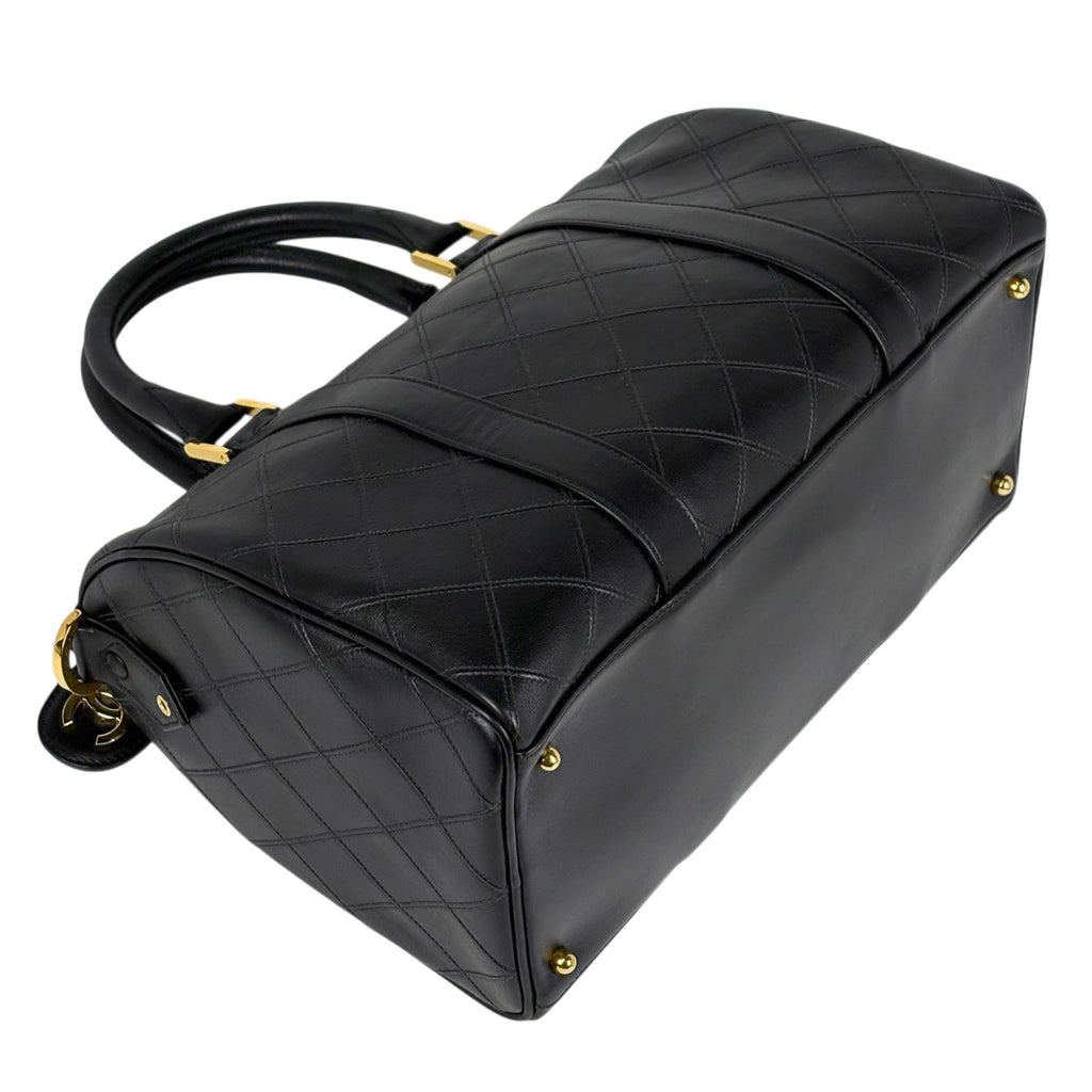 シャネル ビコローレ ボストンバッグ 2WAY ショルダーバッグ ココマーク ボストンバッグ レザー ブラック レディース 【中古】brbag