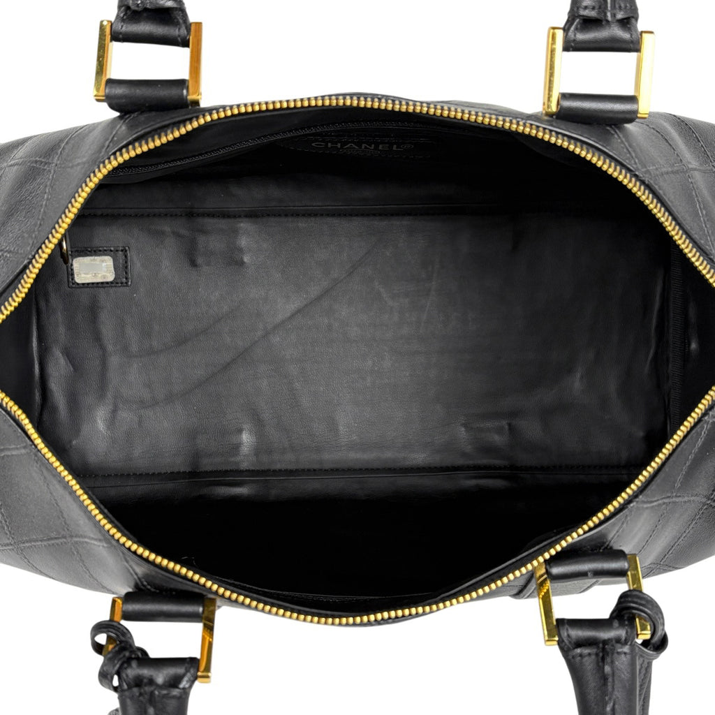 シャネル ビコローレ ボストンバッグ 2WAY ショルダーバッグ ココマーク ボストンバッグ レザー ブラック レディース 【中古】brbag