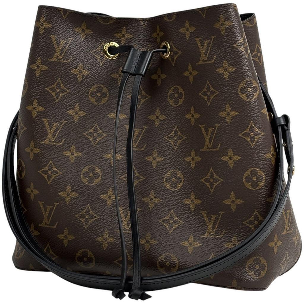 ルイ・ヴィトン ネオ ノエ 巾着型 ショルダーバッグ モノグラム ブラウン ノワール(ブラック) M44020 レディース 【中古】brbag