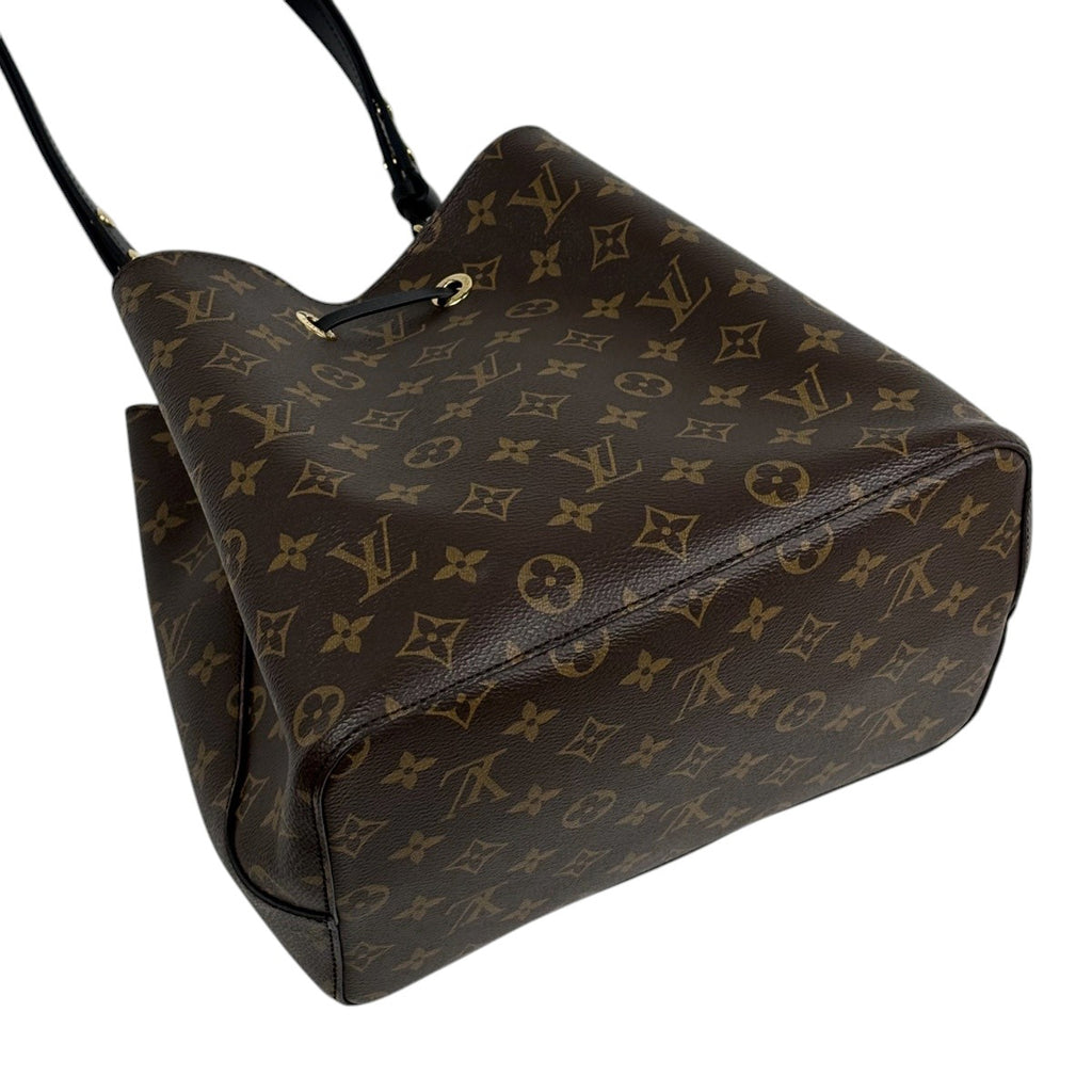ルイ・ヴィトン ネオ ノエ 巾着型 ショルダーバッグ モノグラム ブラウン ノワール(ブラック) M44020 レディース 【中古】brbag