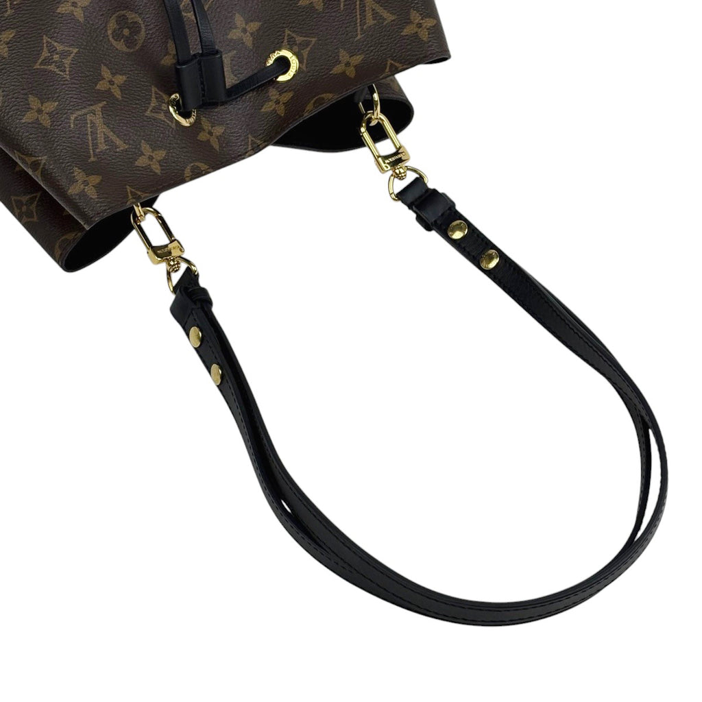 ルイ・ヴィトン ネオ ノエ 巾着型 ショルダーバッグ モノグラム ブラウン ノワール(ブラック) M44020 レディース 【中古】brbag