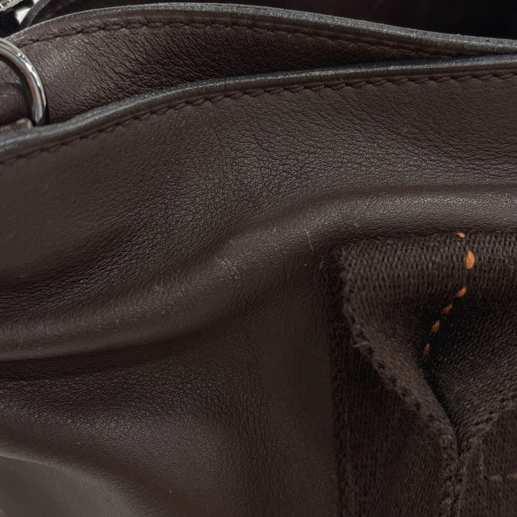 エルメス キャラバン ホリゾンタル MM 2WAY ショルダーバッグ ショルダーバッグ ヴォーデルマ ダークブラウン レディース 【中古】brbag