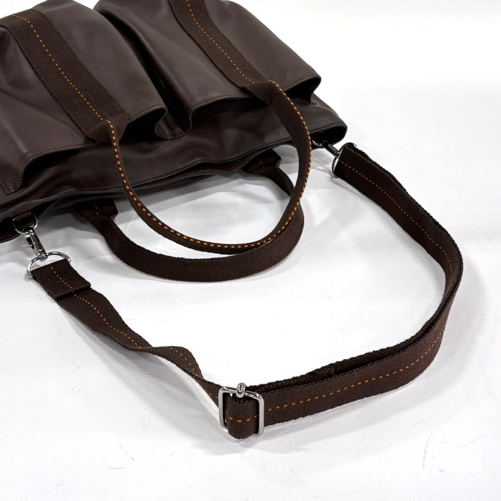 エルメス キャラバン ホリゾンタル MM 2WAY ショルダーバッグ ショルダーバッグ ヴォーデルマ ダークブラウン レディース 【中古】brbag