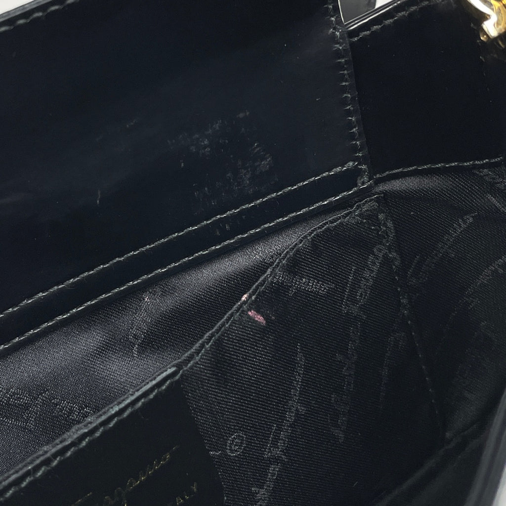 サルヴァトーレフェラガモ ガンチーニ ショルダーバッグ ワンショルダー ハンドバッグ ショルダーバッグ レザー ブラック レディース 【中古】brbag