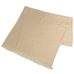 エルメス エクスリブリス ショール フリンジ ロゴ ロング マフラー ショール カシミヤ 絹 ベージュ レディース 【中古】brbag